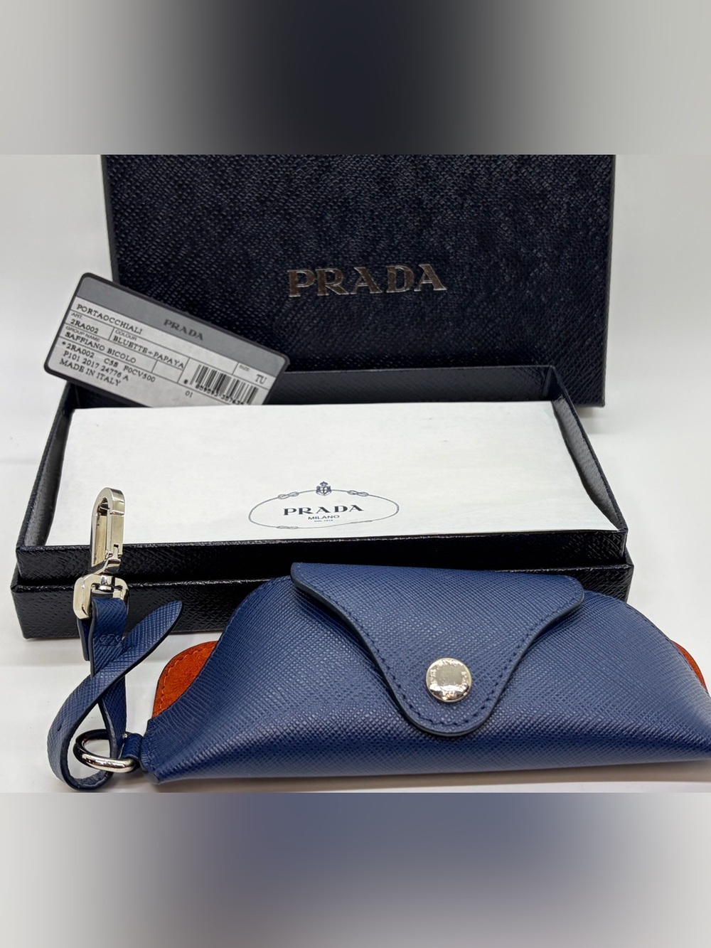 Prada Saffiano Bicolor Eyeglass Case – New Old Stock (NOS) – Authentic RARE